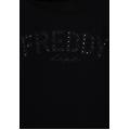 felpa con collo incrociato e fondo asimmetrico nero donna large