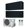 climatizzatore condizionatore bluevolution dual split inverter stylish black r-32 wi-fi 7000+18000