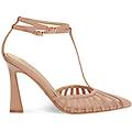 décolleté slingback donna nude con t bar tacco 9 5 cm