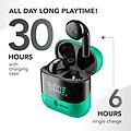 Music Sound Auricolari Tws Con Display Led Green