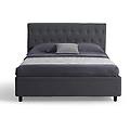 evergreenweb letto matrimoniale con contenitore venezia grigio scuro
