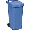 bidone urban con ruote 80lt blu