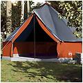 - tenda familiare tipi 10 persone grigia e arancione impermeabile