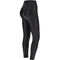 pantaloni push up wr. up similpelle vita alta con incrocio nero donna small