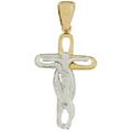 croce uomo oro giallo bianco gl100583