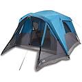 - tenda da campeggio con portico per 4 persone blu impermeabile