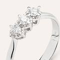 anello trilogy diamazing oro bianco diamante collezione diamazing misura 57 oro bianco