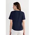 maglia manica corta in fresh bamboo donna blu taglia s
