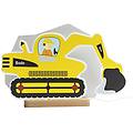 lampada da tavolo led excavator gialla 20 cm dimmerabile legno/acrilico