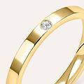 fede comoda squadrata 2. 5 mm oro giallo diamante collezione fede tradizionale 750/1000 oro giallo