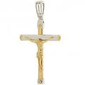 ciondolo croce uomo oro bianco giallo gl101708