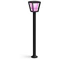 hue white and color ambiance 1744230p7 colonna/luce a lampione da esterno 15 w nero