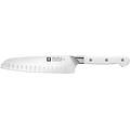 pro le blanc coltello santoku alveolato 18 cm bianco