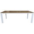 milanihome. it tavolo da giardino in alluminio allungabile 215/280x100 effetto bianco 215 x 75 x 100