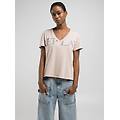 t-shirt in cotone con maxi lettering