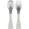 set posate per bambini acciaio inox grigio 18+ mesi