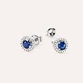 orecchini lobo punto luce charlotte oro bianco zaffiro diamante collezione charlotte oro bianco