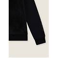 felpa con zip collo e fronte in sherpa logo borchie nero donna xx large