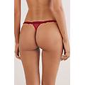perizoma con fianchetto in pizzo pretty flowers donna rosso taglia 4