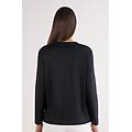 maglia manica lunga in elevated cotton donna nero taglia s