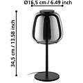 lampada da tavolo led alfero-z nero luce con 3 temperature di colore 1000 lumen