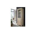 vetrina in legno di acacia 65x42x190 pietra bianca sbiancato nature white #53