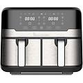 rocket duo 900 friggitrice doppia senza olio 9l 2100w acciaio inossidabile