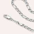 bracciale catena gentleman argento rodiato collezione gentleman bianco