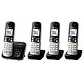 kx-tg6824gb telefono telefono dect identificatore di chiamata nero argento (kx-tg6824gb)