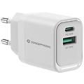 caricatore usb pd gan 33w 2 porte bianco