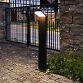 lampione a led tucanae grigio altezza 100 cm ip65 metallo