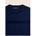 t-shirt in jersey con stampa logo tono su tono pageant blue uomo medium