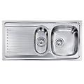 lavello 2 vasche (100x50cm) mondial inox satinato 011545dcssp