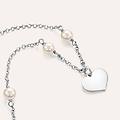 bracciale silver pearls argento rodiato perla sintentica collezione silver pearls bianco