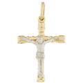 croce uomo oro giallo bianco gl100523