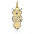 ciondolo gufo oro giallo bianco gl101044
