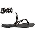 sandali bassi donna neri con borchie