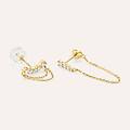 mono orecchino lobo bon ton oro giallo cubic zirconia collezione bon ton oro giallo