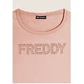 felpa girocollo da donna con logo in strass fawn donna extra small