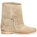 stivaletti texani taupe in camoscio tacco 3 cm