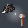 pack esclusivo online steamforce pro ferro a vapore + easy care levapelucchi ricaricabile