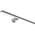 lampada ip44 led 5 5w squadrata in abs finitura cromo l 50 cm 6000k per specchi