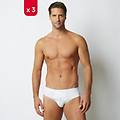 multipack tre slip in cotone tinta unita unica new simply / bianco ottico / 3 bianco ottico