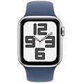 - watch se (gen 2) 40mm gps + cellular silver aluminium case con cinturino denim sport band misura s