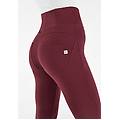 pantaloni push up wr. up curvy superskinny vita alta in cotone windsor wine donna large