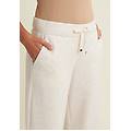 pantaloni donna wide leg effetto tricot white sand donna extra small
