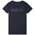 t-shirt in jersey modal con logo strass