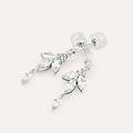 orecchini pendenti claire oro bianco cubic zirconia collezione claire oro bianco