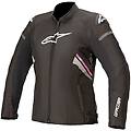 stella t-gp plus v3 giacca tessile da donna nero bianco rosa l