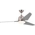 eco aviatos ventilatore da soffitto con motore dc luce e controllo grigio/argento